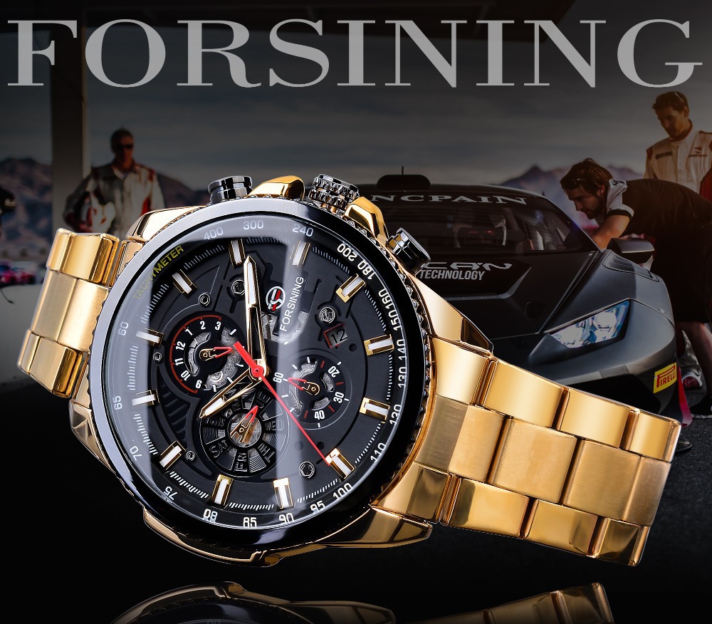 Men's Automatic Mechanical Watch With Multifunctional Dial Design_voghion.com