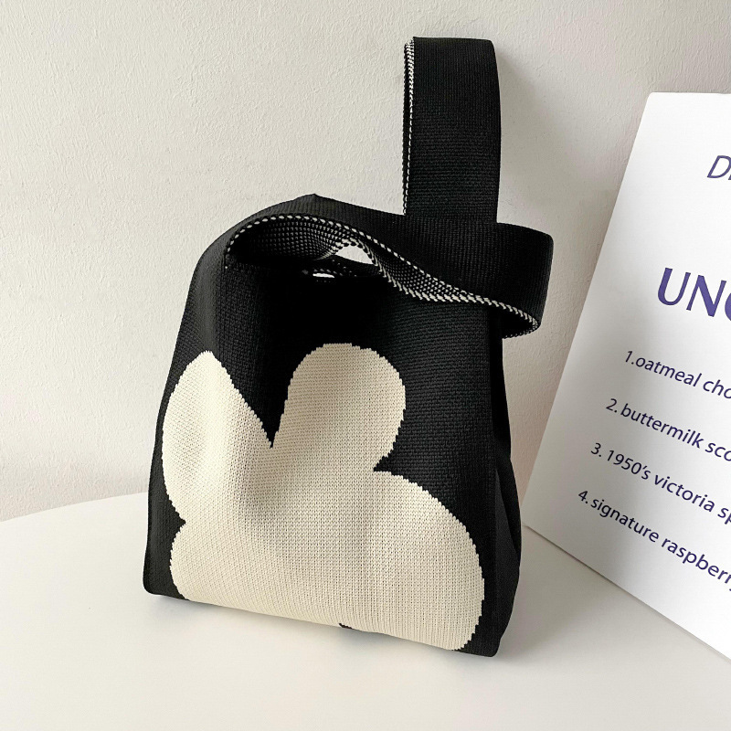 Bolsos, diseño de nicho femenino, bolso de punto personalizado, bolso tejido de un solo hombro de punto de todo fósforo, bolso de mano, bolso de mano