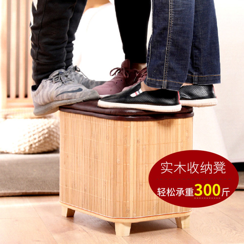 The convenient bed-end bench can be used as a shoe bench and children's toy storage box, wholesale of hinged fabric storage boxes.