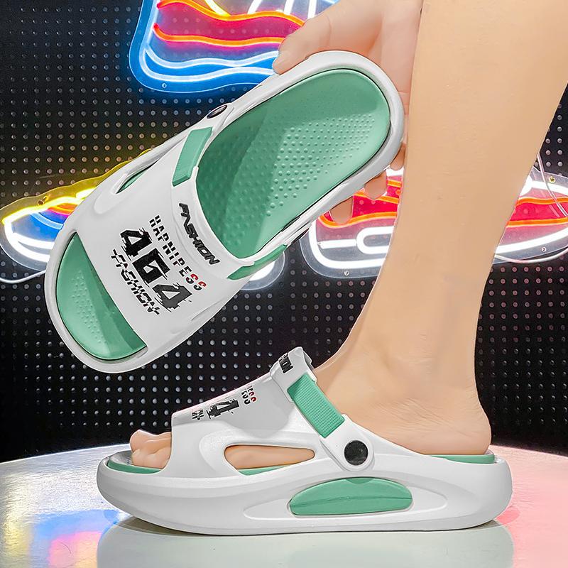 Zapatillas de hombre de comercio exterior de estilo explosivo transfronterizo, chanclas, antideslizantes, resistentes al desgaste y desodorantes, zapatos de playa de verano, estilo de alta apariencia