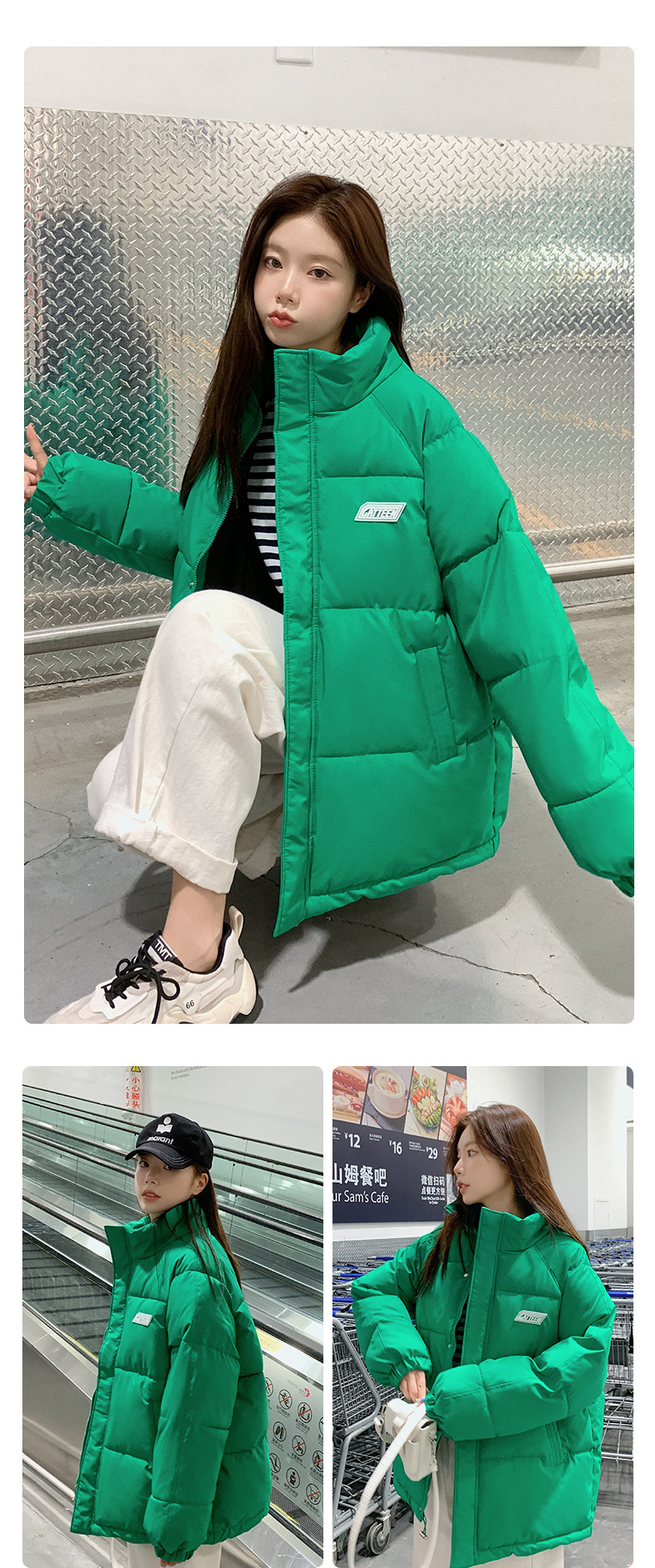 Women's Winter Down Coat Stand Neck Short Padded Jacket For Women_voghion.com
