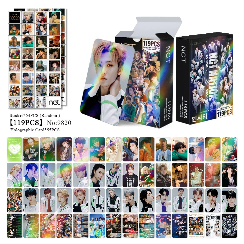 New Model Exclusively for Foreign Trade: 124 Holographic Cards, Total Chain Gidle Str Bptwice Celebrity Merchandise Lomo Small Cards