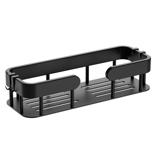 Kitchen shelf sink storage rack stainless steel spice rack without drilling multi-functional with rod cloth rack wall-mounted rack