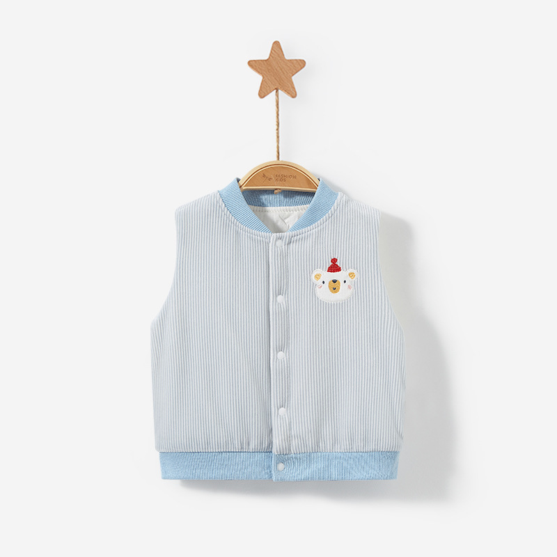 Bebé chaleco otoño e invierno bebé delgado acolchado espesado pequeño chaleco niños y niñas desgaste exterior chaleco cálido chaleco de los niños
