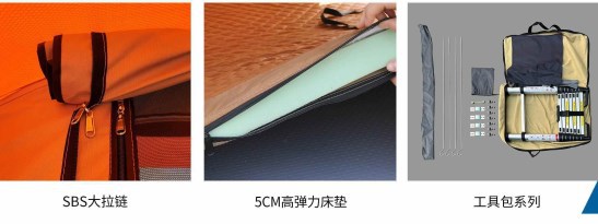 Source Factory Roof Tent Quick-Open Camping Tent Waterproof Sunshade Travel Self-Driving Car Tent