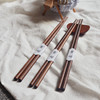 New products are put on black walnut chopsticks Japanese -style pointed chopsticks, round chopsticks, chopsticks can print Logo