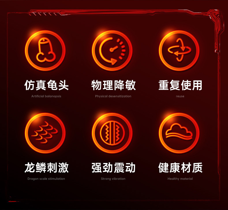 Sensual Niuniu Jiaolong TPE Condom, Button Control, Translucent Black, Adult One Piece — detail image 12