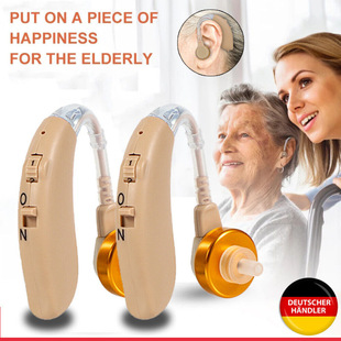 Factory Direct Sales Ear-Hook Hearing Aid Headphones Sound Amplifier Auxiliary Hearing Device Sound Collector English Version Low-Frequency Noise Reduction