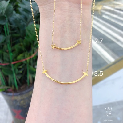 足金999微笑小蛮腰黄金套链项链生日送家人朋友厂家直销一件代发|ms
