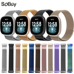 fitbit versa3 watch Milanese Sense 2 strap versa 4/2 magnetic stainless steel bracelet