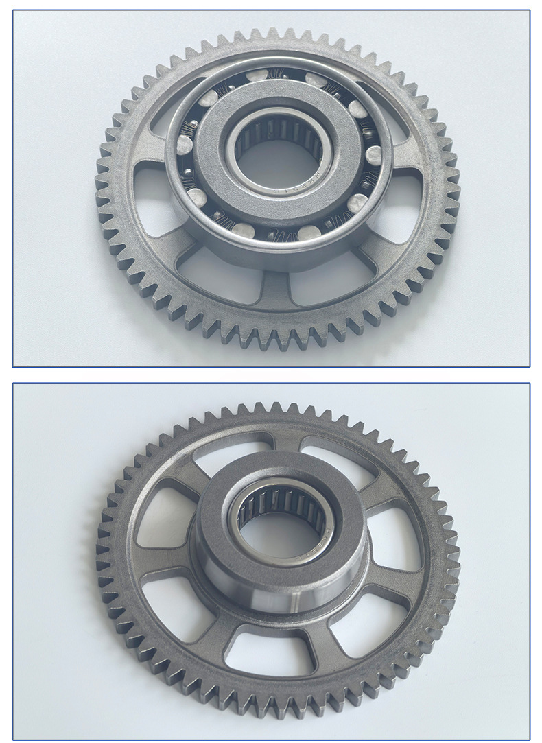 Manufacturer supplies in-stock G310 old model motorcycle spare parts, including the overrunning clutch assembly and starter plate, for wholesale