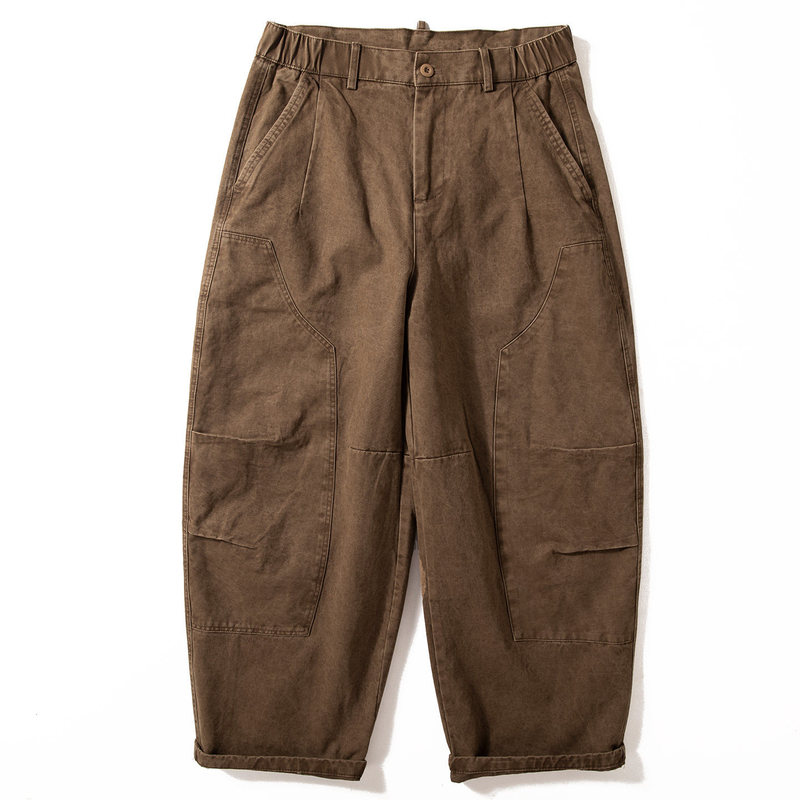 Men's pure cotton heavy-duty American retro lumberjack work pants, trendy loose straight wide-leg casual pants Men's pure cotton heavy-duty American retro lumberjack work pants, trendy loose straight wide-leg casual pants