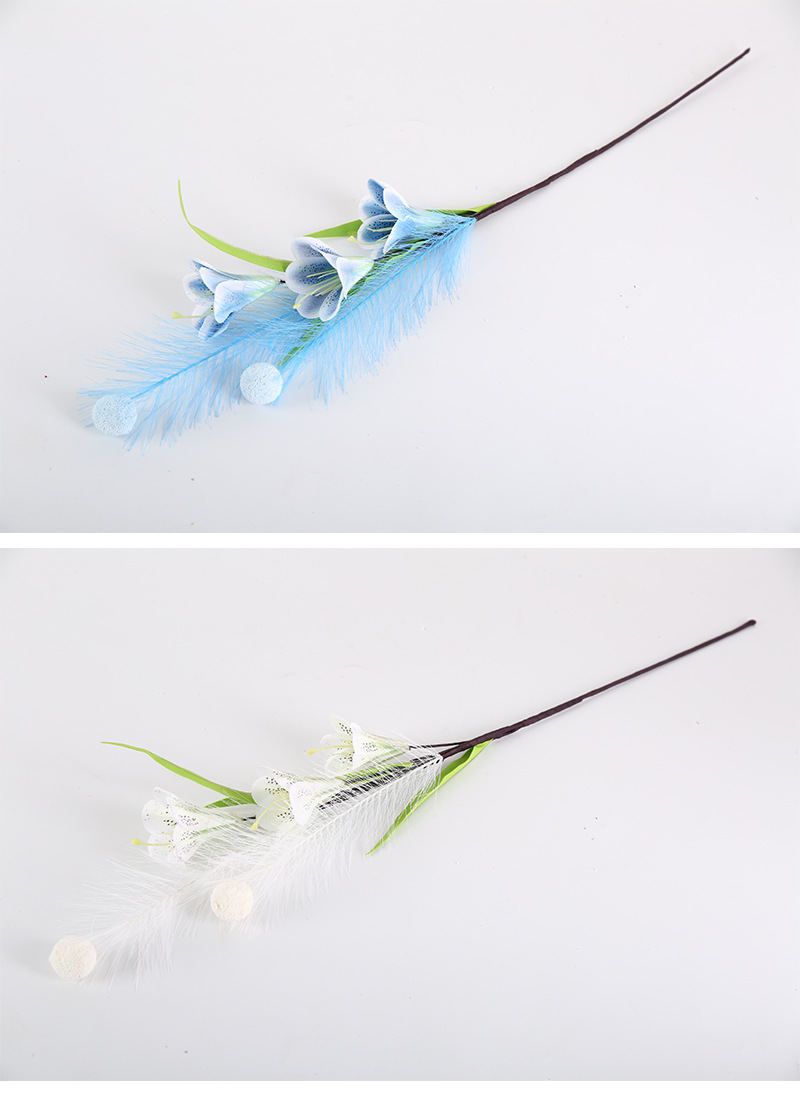 Ramo de lirios y bolas doradas flores artificiales con junco_voghion.com