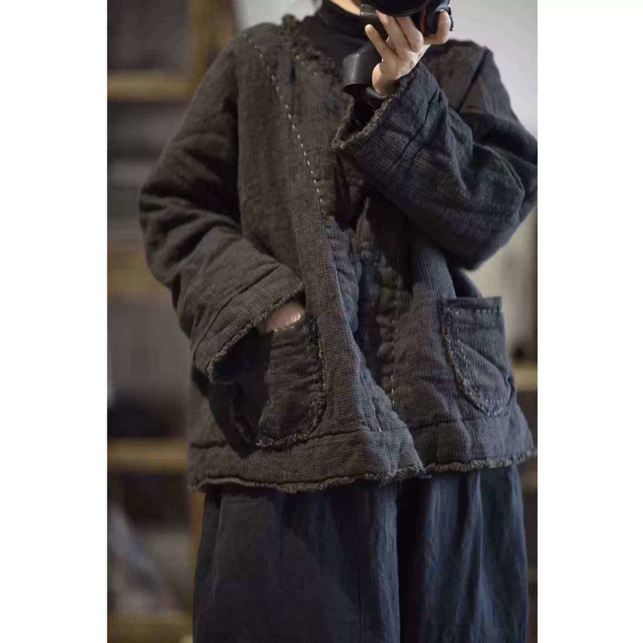 22/11 Зимнее солнце Зимнее искусство ретро трикотаж из льняных ручных ножниц