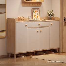 实木芯鞋柜家用门口现代简约入户储物柜楼道入户玄关柜一体鞋架