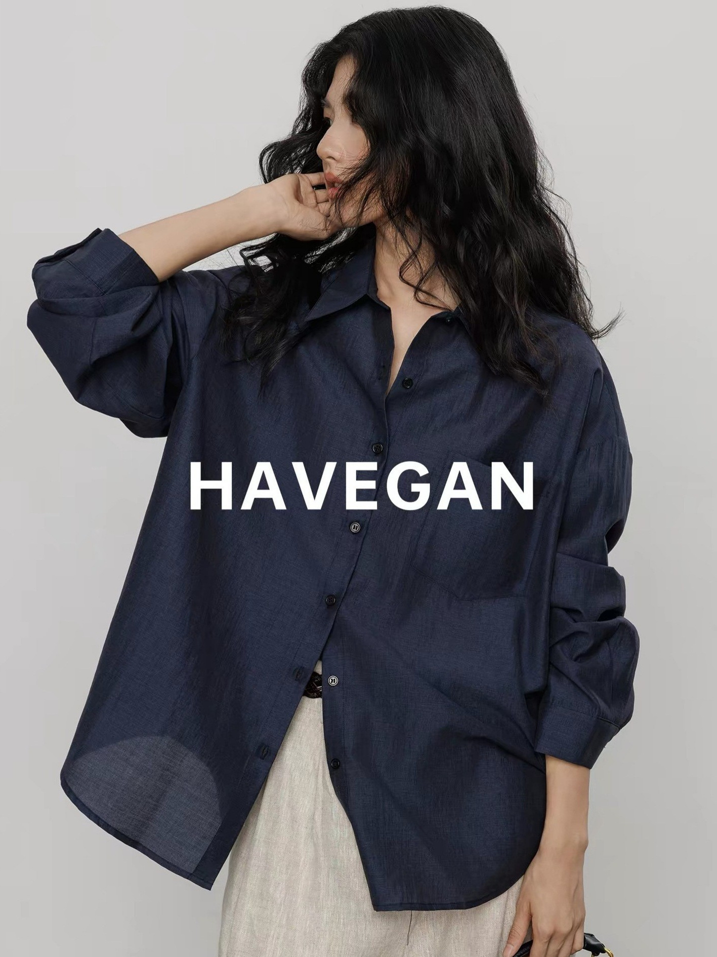 Summer silk thin shirt for leisure