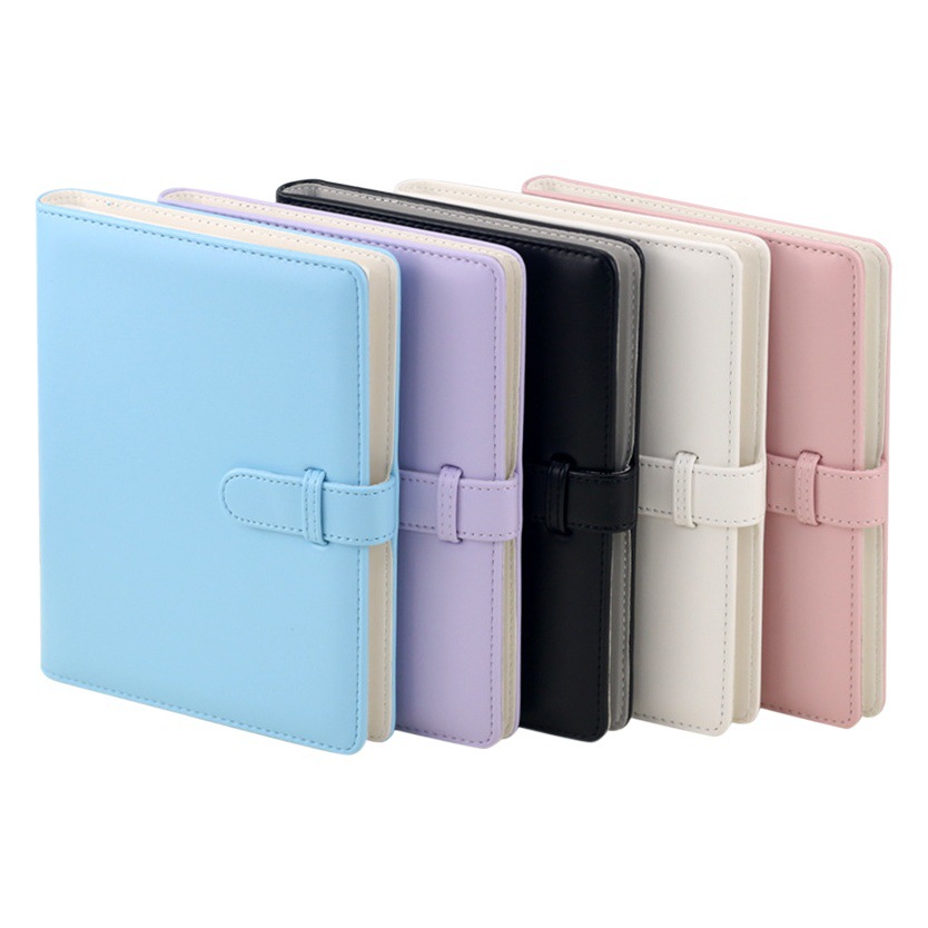 Polaroid álbum de almacenamiento de fotos de 3 pulgadas 128/256 cuero PU color puro almacenamiento de fotos tarjeta de álbum de almacenamiento de tarjetas pequeñas