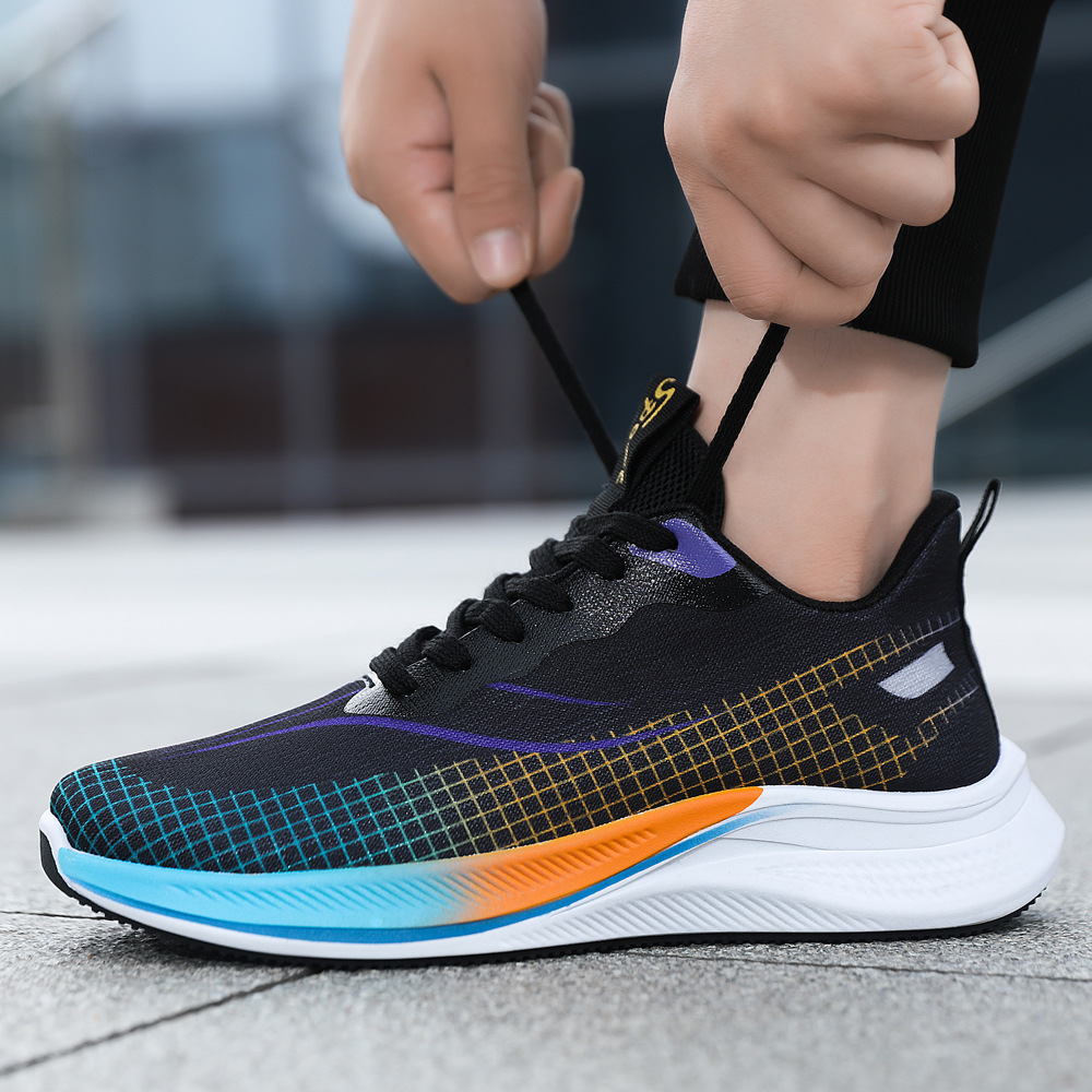 Zapatos deportivos para hombres comercio exterior al por mayor zapatos de corrida transpirables al aire libre zapatos de moda para hombres ligeros