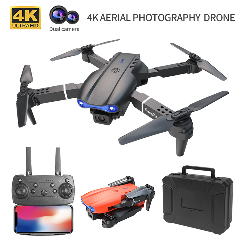 Almacén en el extranjero emitido UAV E88PRO transfronterizo E99 avión de control remoto avión cámara dual de cuatro ejes 4K HD