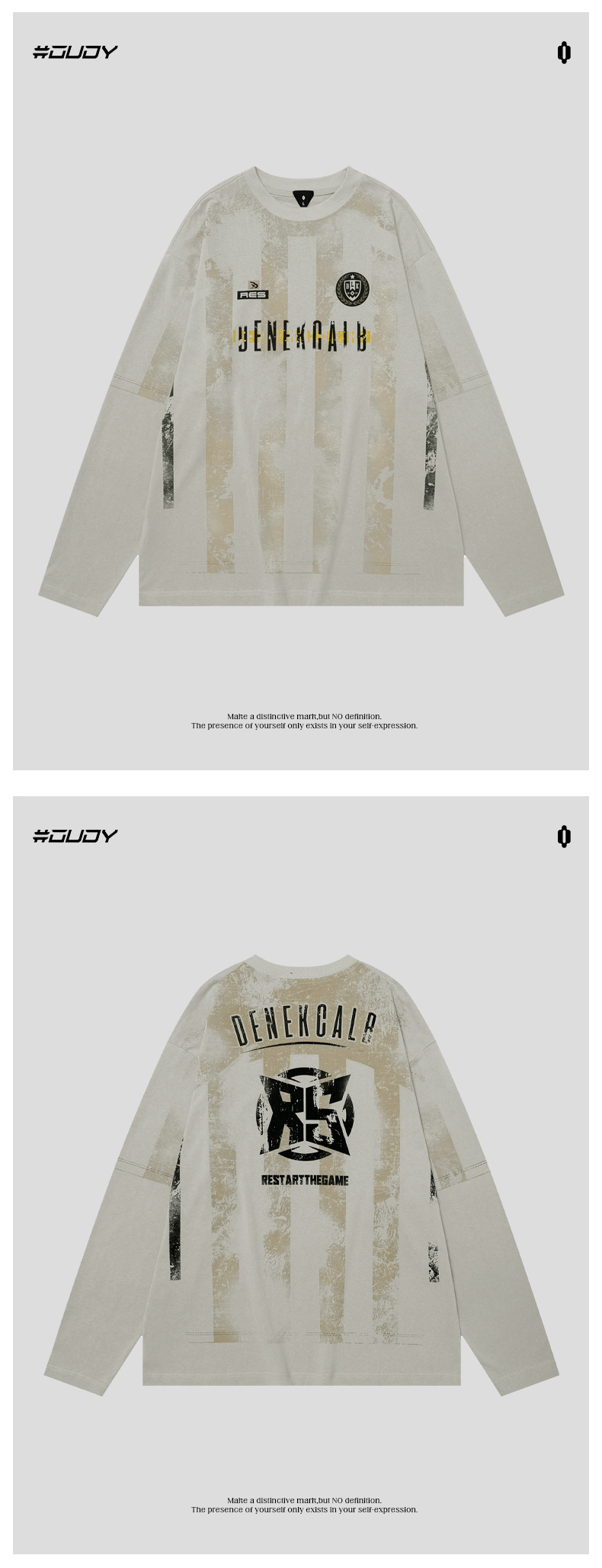 Men's Clothing Autumn and Winter Jersey Retro Printed Long Sleeve T shirt Hand Brushed Silk Screen Printed Trendy Top_voghion.com