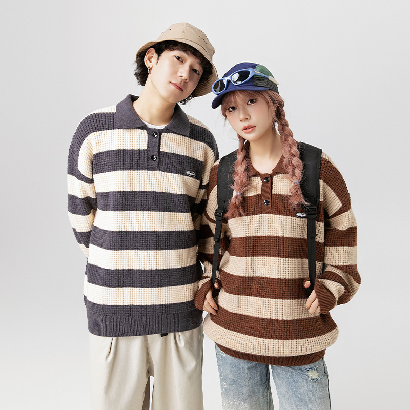 2023 autumn and winter NEOISM original new POLO collar sweater men and women same style