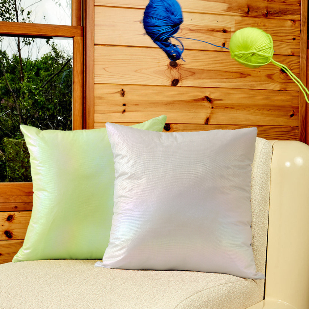 Estilo nórdico cojín de color brillante doble capa tela salón sofá almohada luz diseño simple almohada noche