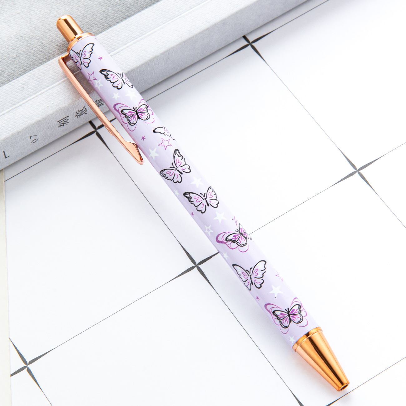 Nuevo Día de San Valentín empuje pluma linda chica corazón estudiante de Metal bolígrafo amor multi-color de transferencia de calor pintura película pluma