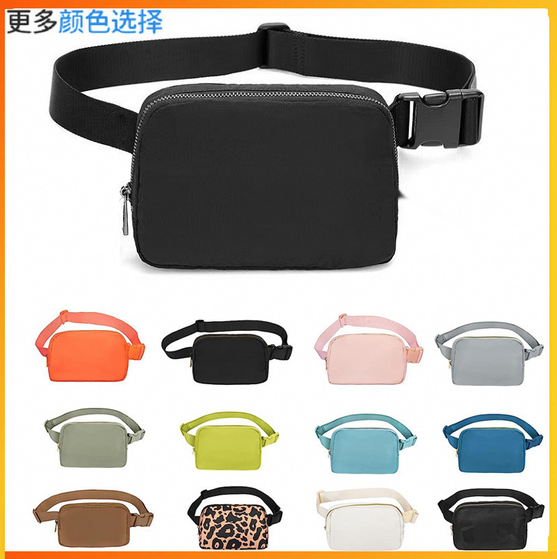 Cross-Border Hot-Selling Lulu-Style Women's Waist Bag, Fashionable Multi-Functional Waterproof Running Phone Bag, Versatile Crossbody Bag