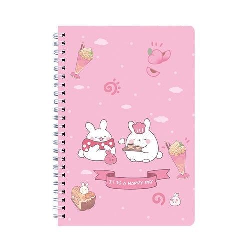 Cartoon a5 notebook, high-looking rollover spiral notepad, student diary, coil notebook, wholesale