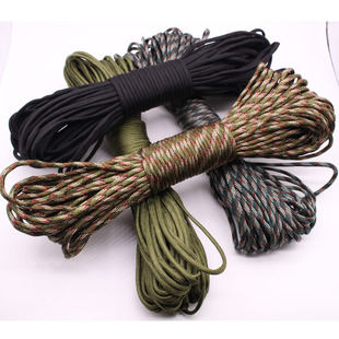Umbrella Rope Sports Outdoor Skydiving Soldier Rope Full Set of Wear-resistant and Durable Beef Tendon Rope Braided Survival Camouflage Outdoor Camping