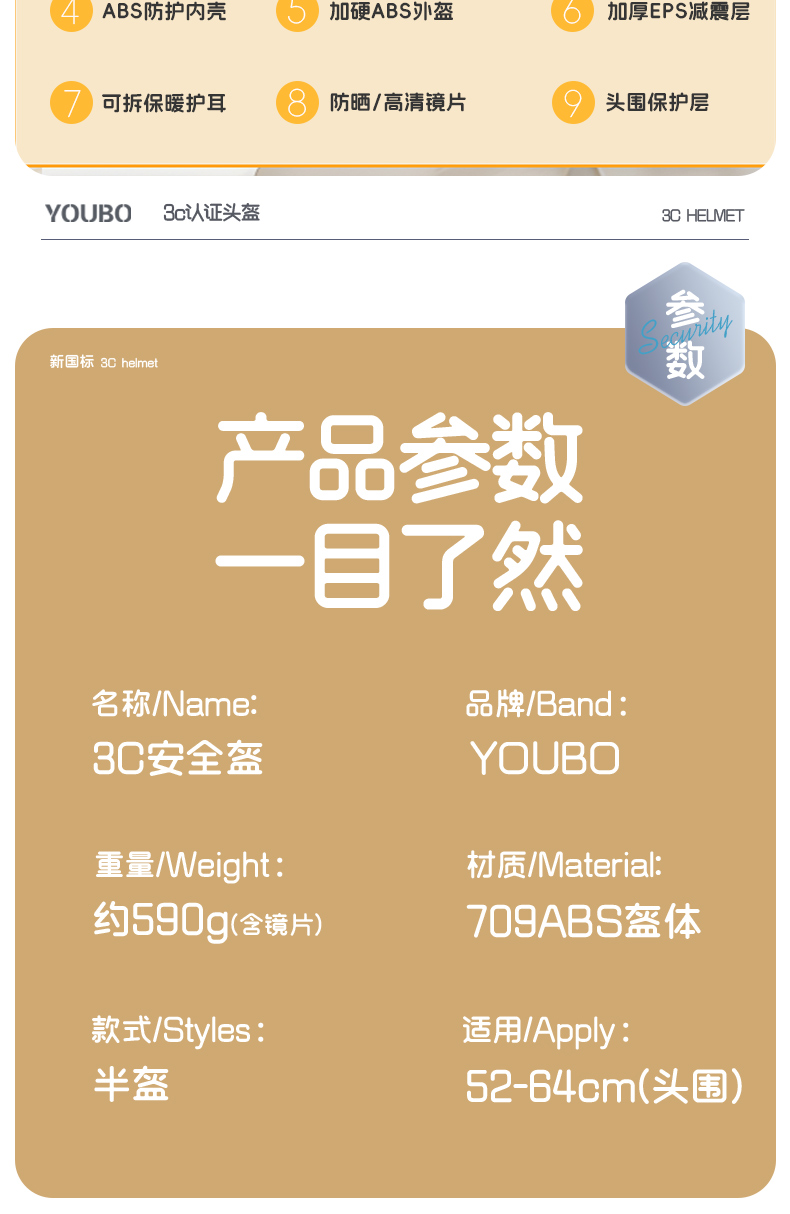 Youbai new national standard 3C certified electric motorcycle helmet