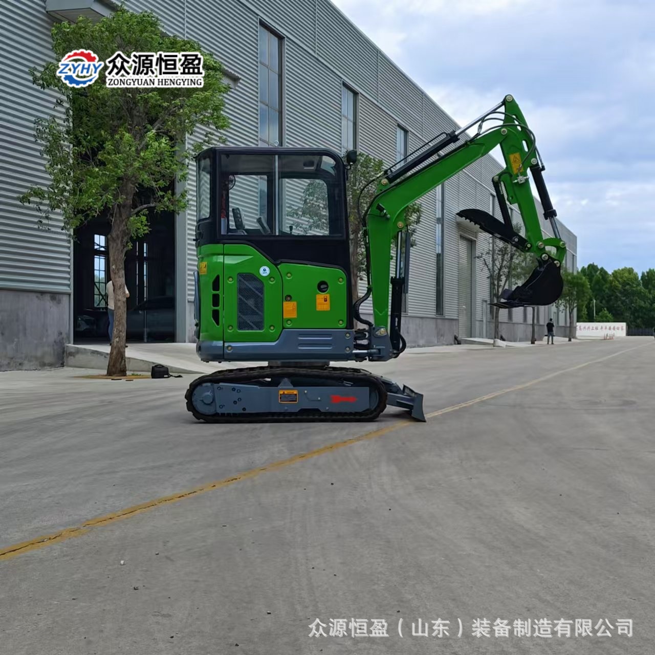 众源ZY25微型挖掘机 果园农场小勾机挖沟家用挖土小型工程挖掘机