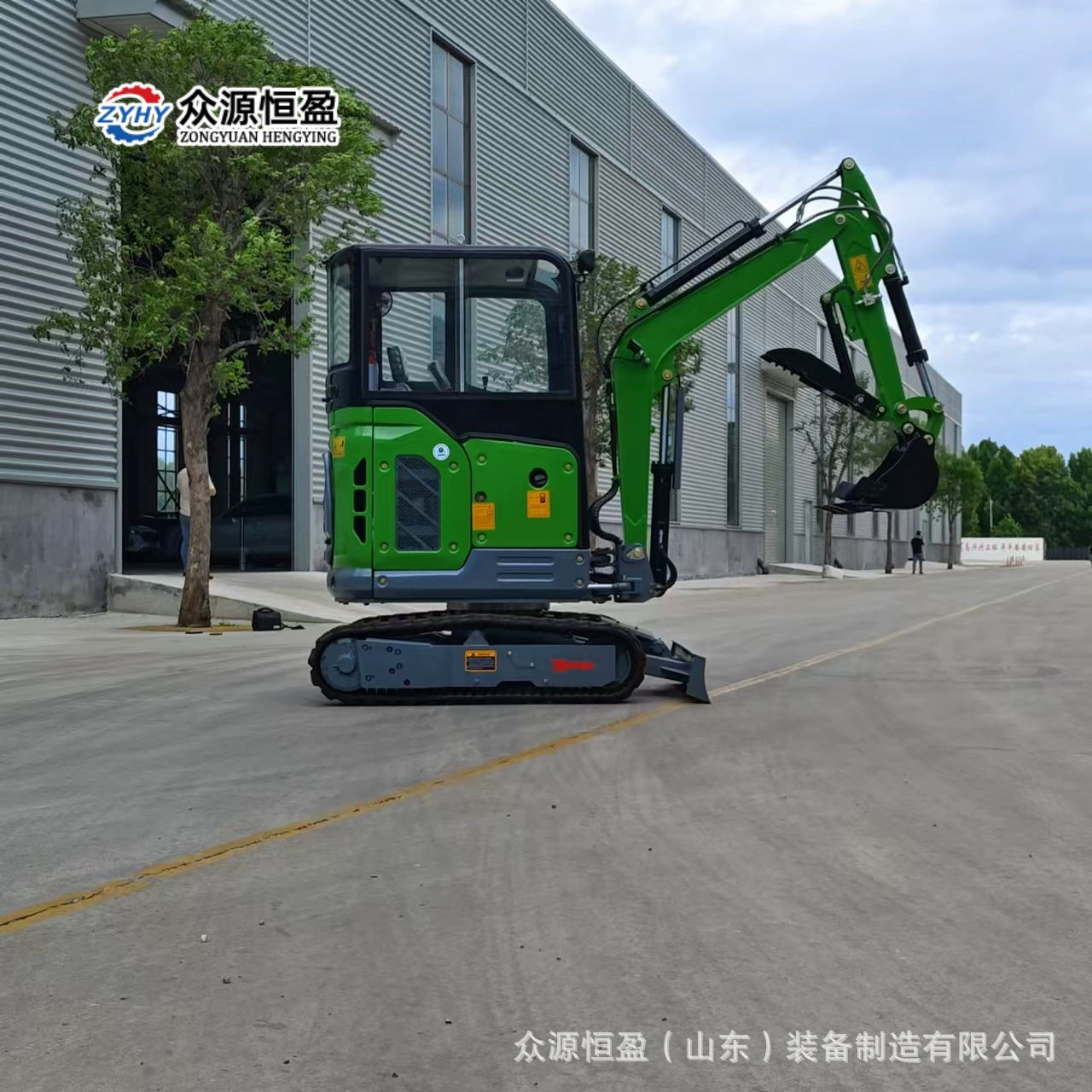 Мини-экскаватор Zhongyuan ZY25 для сада, фермы, небольших работ, рытья траншей, домашнего использования и небольших инженерных работ.