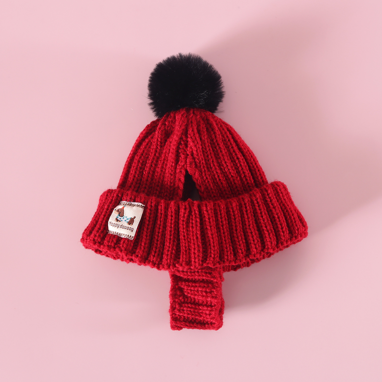 Mascotas de invierno de lana de punto sombrero caliente bufandas set de cuello de Navidad gato perro conejo cubierta de cabeza