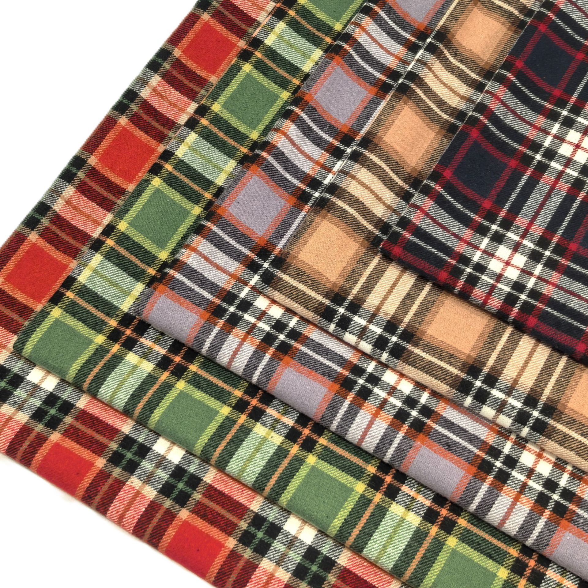 秋冬款加厚磨毛格子布全棉童装衬衫棉服外套色织格子布法兰绒现货