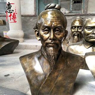 校园文化名人屈原雕像祖冲之雕塑朱熹李白司马迁胸像定制人物雕塑