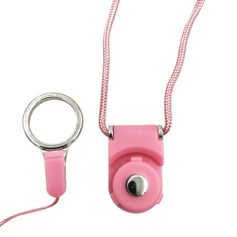 Cordón de teléfono móvil dos en uno hebilla de metal giratoria desmontable Cordón de teléfono móvil certificado de trabajo Halter Honda larga