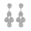 Universal earrings, suitable for import, European style, diamond encrusted