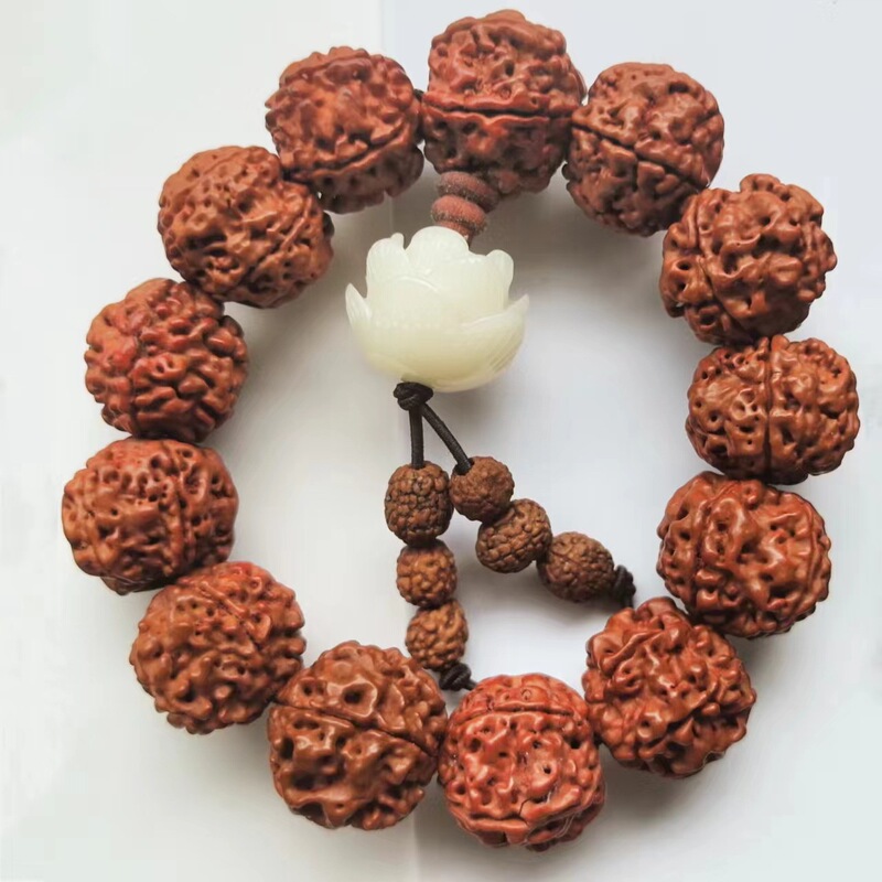 Natural Vajra Bodhi Beads Bracelet, Natural Bodhi Seeds 19mm Buddhist Prayer Beads Bracelet, Chinese Style Wholesale for Men