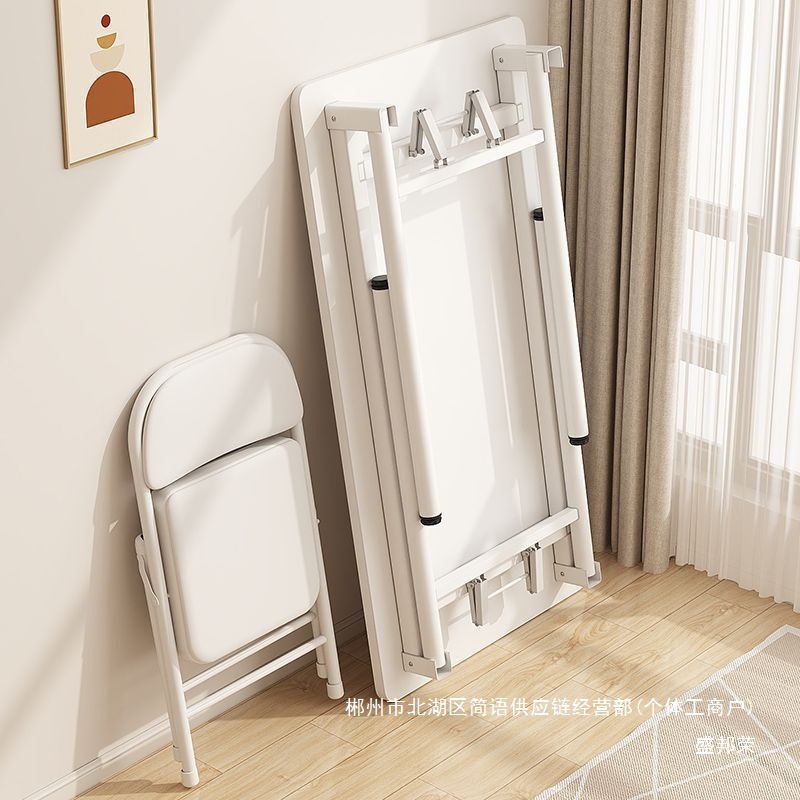 Fábrica directa mesa de comedor plegable conveniente simple mesa de comedor tabla larga tabla de estandarte para estudiantes mesa de tutoría para el hogar
