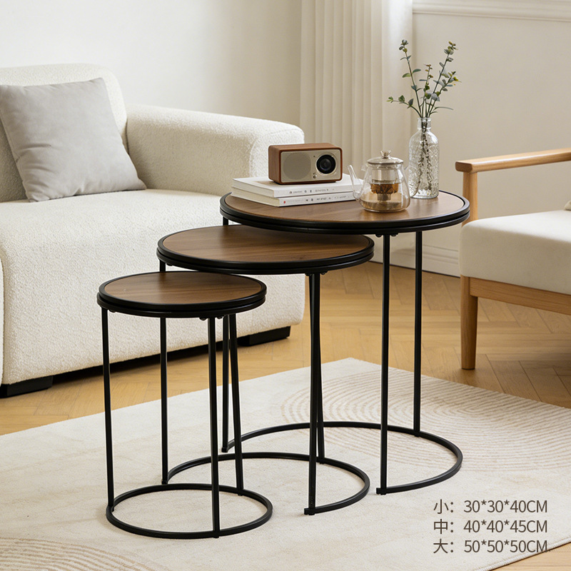 Sofá de estilo industrial americano sala de estar varios armarios laterales casero pequeño tipo simple cuadrado armario de doble capa de hierro forjado image 18