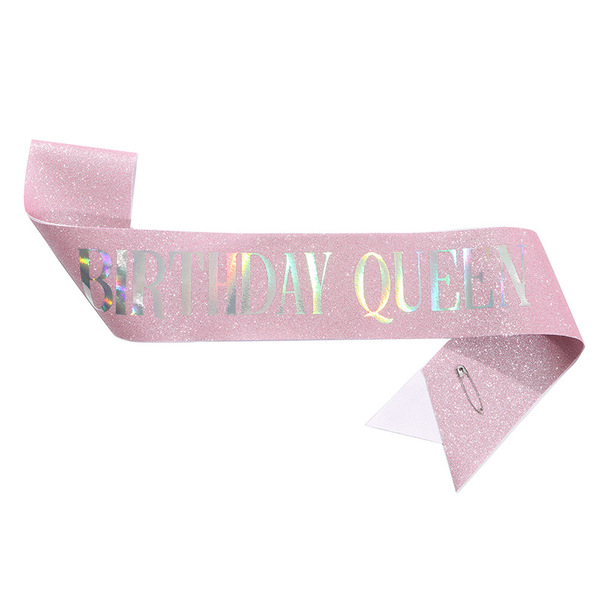 Cross-border birthday party glitter shoulder strap etiquette belt…