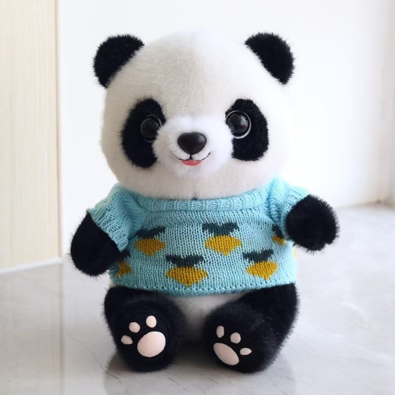Panda lindo muñeca niño muñeca de regalo tesoro nacional panda gigante imitación panda gigante juguetes de peluche