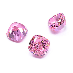 IGI Color Cultivated Diamond Fertilizer Square Cushion 2 karat 18K Diamond Ring Pink Laboratory Synthetic Bare Diamond in stock
