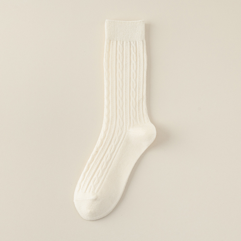 Calcetines para mujeres, calcetines de lana calientes de invierno, calcetines de lana de invierno de doble aguja, calcetines de mujer resistentes a la bola.