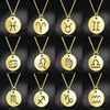 Zodiac signs, pendant, necklace stainless steel, chain for key bag , Amazon