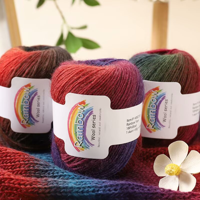 Woolen rainbow sweater handmade