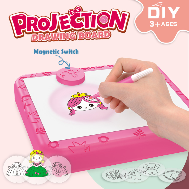 Cross-border 2024 new projection drawing board table baby drawing graffiti writing board kindergarten children's drawing table toys