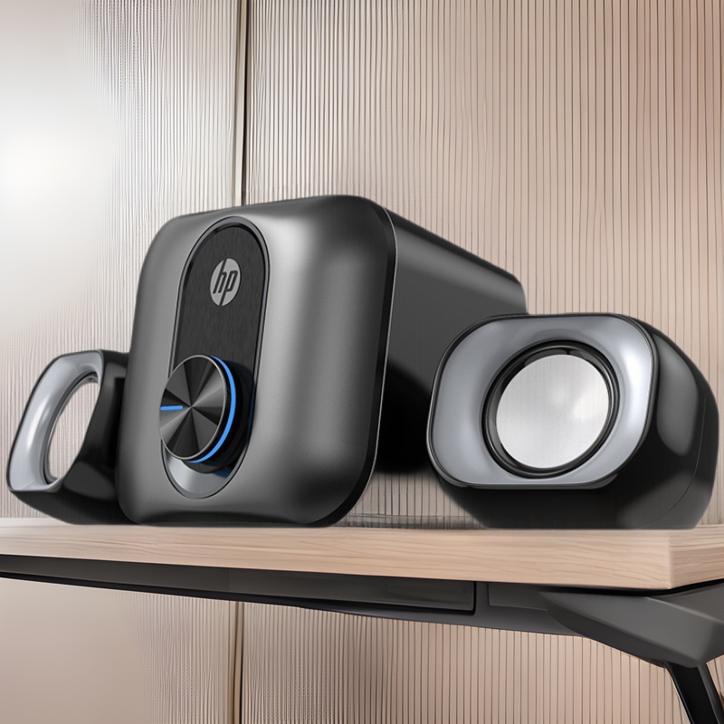 For HP HP 2111S Desktop Computer Stereo Audio Desktop Home Notebook 2.1 Wired Speaker