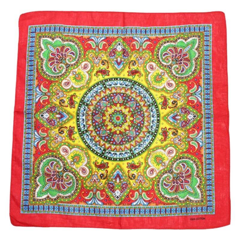 Cross-border manufacturers cashew flower hip-hop square European and American fashion fan hip-hop punk dress wholesale spot headscarf